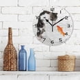thumbnail image 5 of Dreamtimes Cat Koi Fish Wall Clock, 10 Inch Silent Non Ticking Round Clock Oil Painting Clock Easy to Read Clock for Living Room Bedroom Bathroom Home Decor, 5 of 7