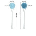 thumbnail image 4 of Unique Bargains 1 Pc Double Side Long Handle Bath Brush Back Scrubber for Shower 15.75" Length Blue, 4 of 6