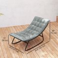 thumbnail image 3 of Outsunny Outdoor Rocking Chair Set w/ Cushion, Mesh Patio Chair, Dark Grey, 3 of 10
