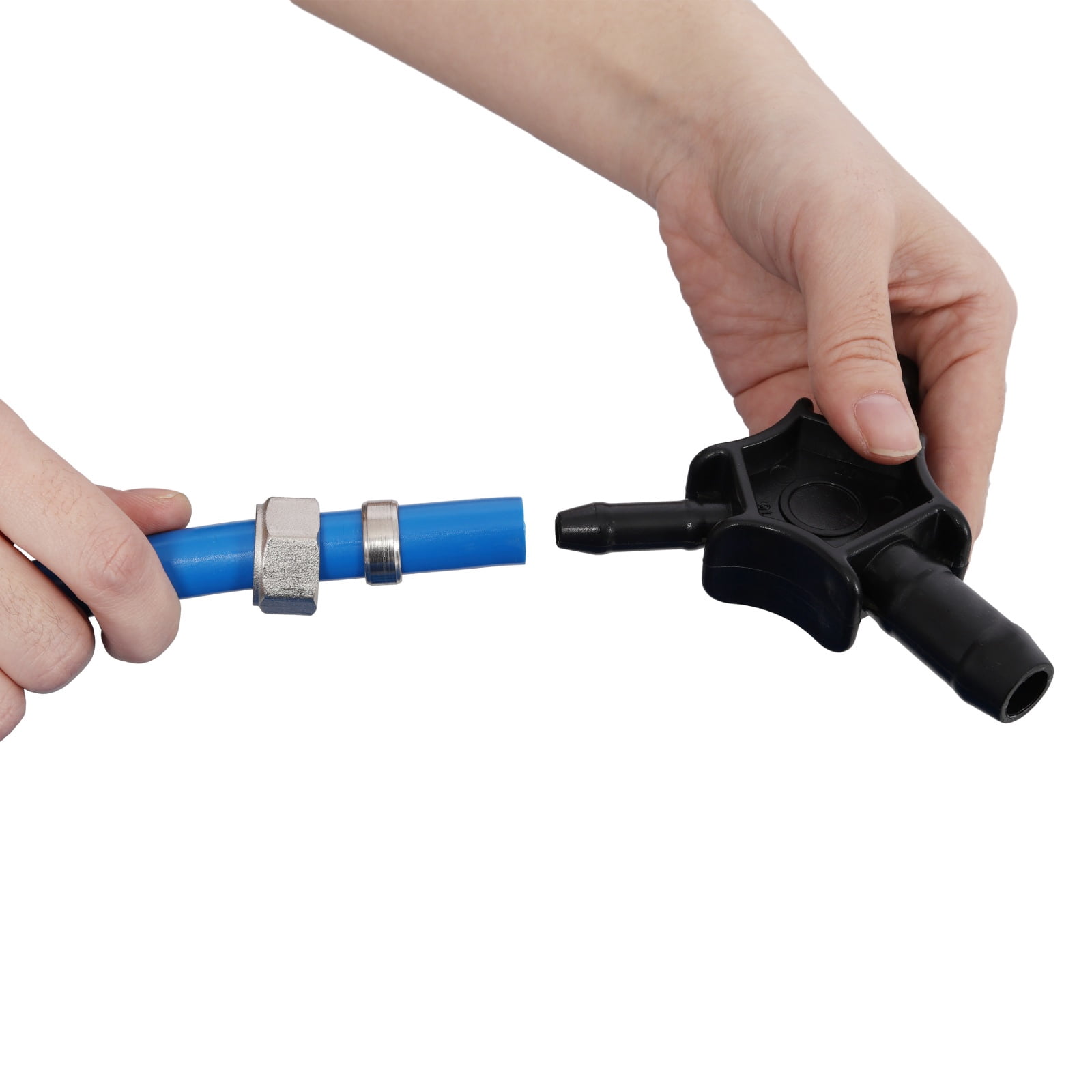 1/2" x 100ft PEX-AL-PEX Air Compressor Tubing Kit, Industrial Grade Blue Air Hose System with 30+ Fittings for Garage, Workshop & HVAC