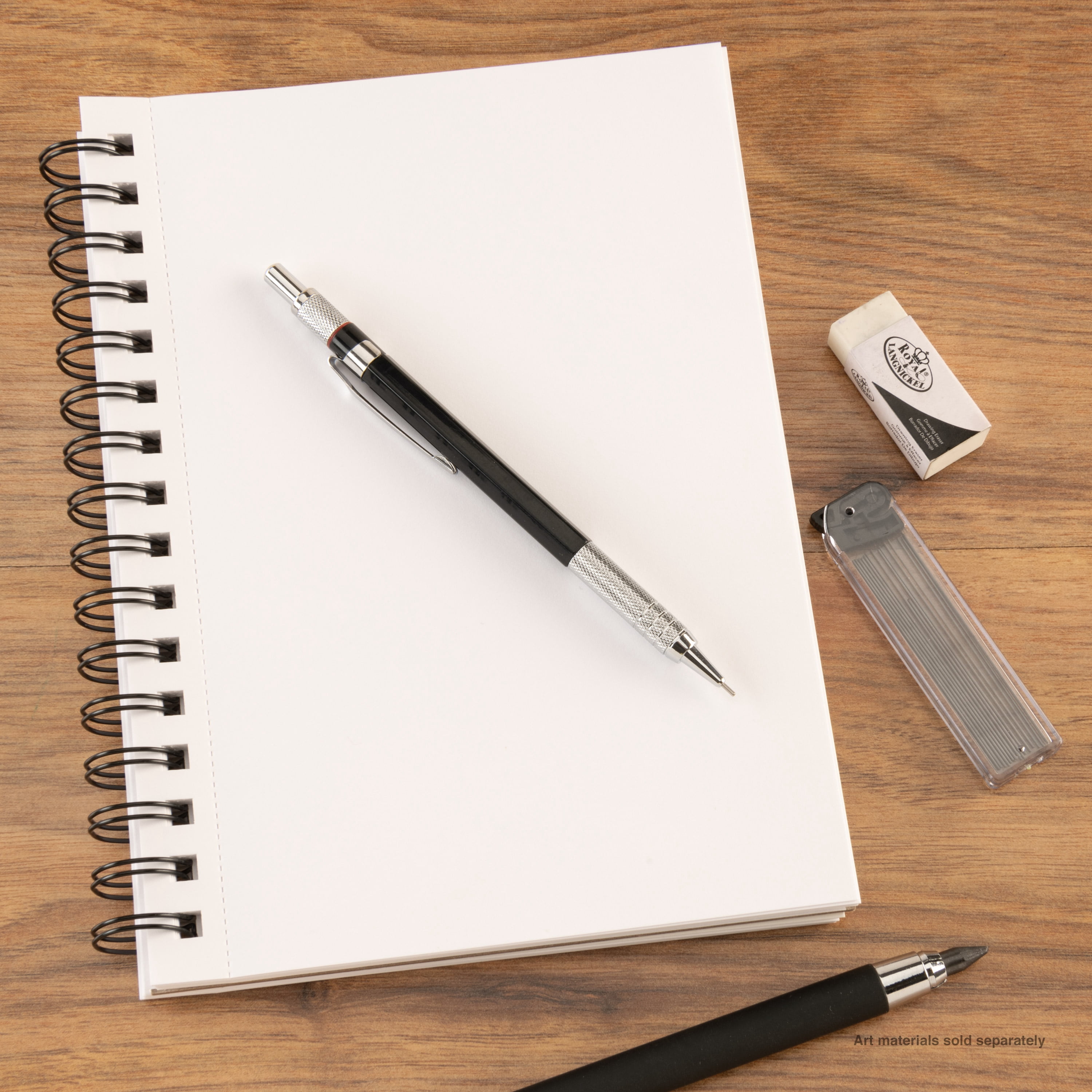 Bee Paper - Bee Inspired 5.5"x8.5" Sketching Paper Pad, 100 Sheets, Side Wire, 50lb. 74GSM