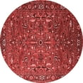 thumbnail image 1 of Ahgly Company Indoor Round Oriental Red Traditional Area Rugs, 4' Round, 1 of 4