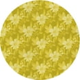 thumbnail image 1 of Ahgly Company Indoor Round Patterned Banana Yellow Area Rugs, 4' Round, 1 of 6
