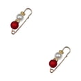 thumbnail image 4 of Broche de Perlas de Diamantes de Imitación Jumpingount Alfiler de Cuentas Grandes Rojo, 4 of 6