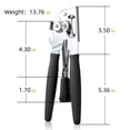 thumbnail image 3 of Manual Hand-Crank Commercial Heavy-Duty 2-in-1 Bottle Cap Can Opener with Ergonomic Rubber Grip - Arthritis Friendly for Seniors,Black, 3 of 11