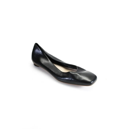 

Everlane Womens Leather Square Toe Circular Heeled Loafers Black 7.5