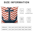 thumbnail image 5 of Nawypu Set of  Throw Pillow Covers Soft Navy Nautical Rudder and Anchor Pillow Cases Anchor and Blue Ripple Modern Home Decor Pillow Covers for Couch Bed Sofa, 5 of 5