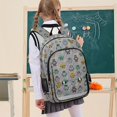 thumbnail image 7 of FORMRS Kids Backpack for School Unisex 17" Casual Bookbag Travel Daypack with Compartment Pockets, Gray Cartoon Robot Pattern, 7 of 7