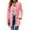 Pink, variant on Women'S Stand Collar Blazer Jacket Casual Long Sleeve Double Breasted Elegant Business Office Blazer Grey XL