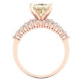 thumbnail image 4 of Clara Pucci 18K Rose Gold 2.63 Natural Morganite Engraveable Engagement Ring + Wedding Band Set, 4 of 7