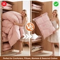 thumbnail image 6 of Livhil 15Pcs Pink Vacuum Seal Bags for Clothes, Travel Vacuum Storage Bags with Pump, Dorm Room Essentials, Four Sizes, 6 of 12