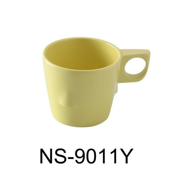 Yanco NS-9011Y Nessico Coffee/Tea Cup, 8 oz Capacity, 2.75" Height, 3" Diameter, Melamine, Yellow Color, Pack of 48