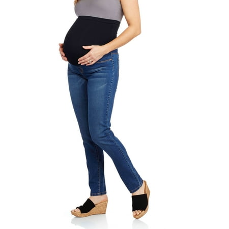 Maternity Full Panel Basic Skinny Jeans - Walmart.com