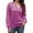 Hot Pink, variant on Fnooota Sweaters for Women, Long Sleeve V Neck Lightweight Knit Pullover Tops Hot Pink Size S