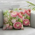 thumbnail image 3 of ONETECH  Shabby Chic Throw Pillow Covers, Floral Decorative Cushion Flower Pillow Cases Pink Rose Pillow Cases for for Summer Spring Wedding, 3 of 5