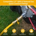 thumbnail image 2 of Kits de 10 accesorios de conexión rápida para gas natural LP, juego de conectores de conexión rápida para manguera de gas propano y natural QDD de 1/2 con cinta de sellado, material de latón con cubi, 2 of 6