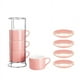 thumbnail image 1 of Tazas de Capuchino Apilables de Porcelana con Platillos y Soporte de Metal, Tazas de Espresso para Café con Leche, Café Especial C, 1 of 5