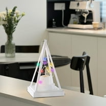 Small Lantern with LED String Light, Modern Lantern Decorative, Hanging Lantern for Ramadan Christmas Wedding Table Centerpiece Indian Diwali Decor, Garden Fairy Party Decoration