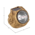 thumbnail image 3 of Pure Garden 4-Pack of Solar Lights - Faux-Rock Outdoor Lighting, Brown, 3 of 9