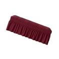 thumbnail image 1 of fastboy Long Bench Cover Bench Seat Furniture Protector for Living Room Hotel Decor Wine Red, 1 of 9