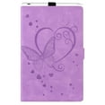 thumbnail image 4 of SaniMore Case for iPad Pro 11 2024, PU Leather Case with Embossed Butterfly Shockproof TPU Back Card/Pen Holder Anti-slip Stand Full Protective Fashion Wallet Cover, Purple, 4 of 12