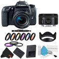 thumbnail image 5 of Canon EOS 77D Appareil Photo Reflex Numérique avec Objectif 18-55mm Ensemble avec Kit de Filtres 9 Pcs + Objectif 50mm (Modèle Intl), 5 of 5