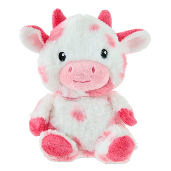 DJKDJL Cow Plush, 7" Pink and White Highland Cow Stuffed Animals Highland Cow,  Valentine's Day Birthday Gifts