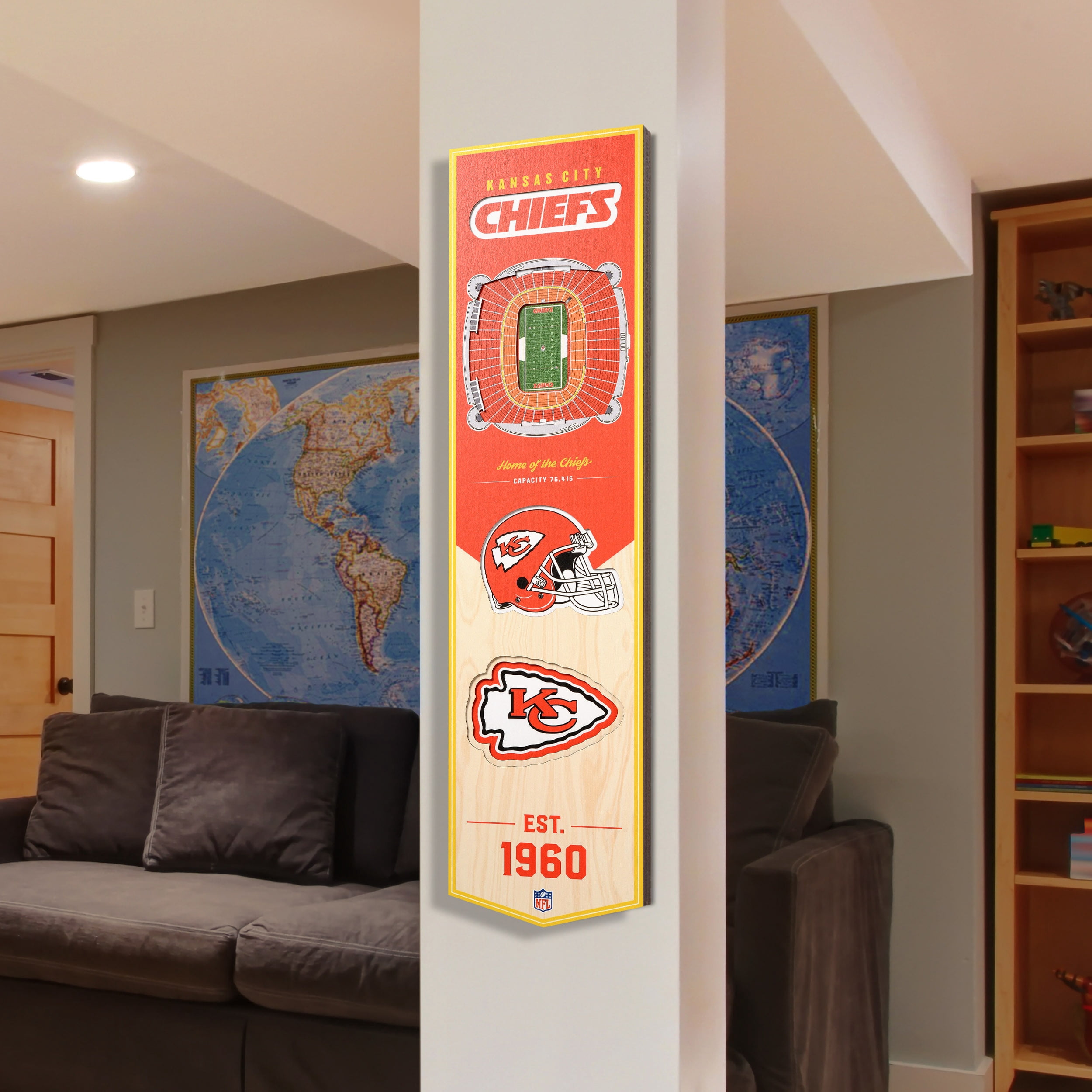 Kansas City Chiefs 8'' x 32'' 3D StadiumView Banner