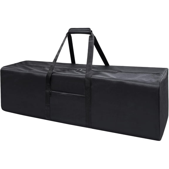 46 Inch  Duffle Bag for Travel,  Gear Storage Bag with 2-way Lockable Zippers, Water Resistant Long Canvas Duffel Bag for Tent Camping tripod