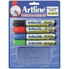 Xstamper 47422 (ASSORTED) EK-519 Artline Dry Safe Whiteboard Markers 4PK with Eraser , 2.0-5.0mm
