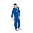 thumbnail image 2 of Royal Blue Cotton Hooded Hoodie Jumpsuit Sleeper Playsuit Loungewear, 2 of 4