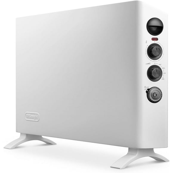 Refurbished (Good) - DeLonghi HSX3315FTS Slim Style Digital 1500W Convection Panel Heater with Dual Fan, White