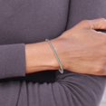 thumbnail image 4 of Diamond2Deal 925 Sterling Silver Antiqued 3mm Slip-on Bangle Bracelet for Women, 4 of 5