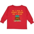 thumbnail image 3 of Inktastic Peanut Butter Spoon Boys or Girls Long Sleeve Toddler T-Shirt, 3 of 5