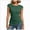 A187-Dark Green, variant on Womens Side Ruched Cap Sleeve Top,Slim Fit Crewneck Tee