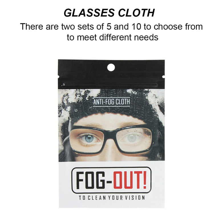 10Pcs Anti Fog Wipes for Glasses Anti-fog Eyeglasses Wipes Anti