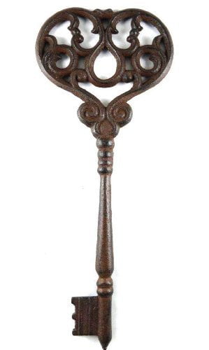 Ebros Gift Realistic Vintage Antique Design Cast Iron Jailor Keys Set of 5 