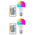 thumbnail image 1 of Bombilla LED E26 E27 RGB de 2 Piezas Sunnimix Foco de Cambio de 16 Colores, 1 of 8