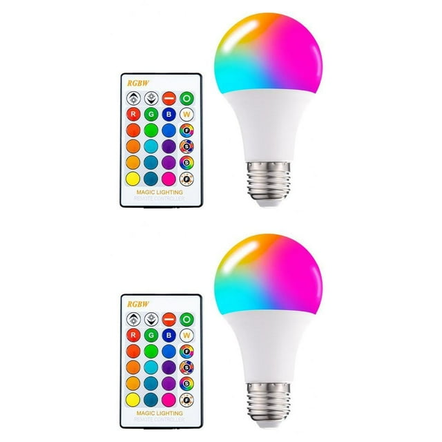 Bombilla LED E26 E27 RGB de 2 Piezas Sunnimix Foco de Cambio de 16 Colores