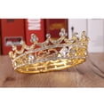 thumbnail image 4 of 4.5cm High Full Crystal King Wedding Bridal Party Pageant Prom Tiara Round Crown, 4 of 4