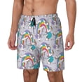 thumbnail image 2 of Balery Unicorn DoingYoga Mens Swim Trunks Swim Shorts for Men Quick Dry Inseam Beach Shorts with Compression Liner Pocket-X-Large, 2 of 9