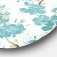 thumbnail image 2 of Designart 'Teal Cherry Blossoms II' Art Mural Rond en Métal Style Ferme, 2 of 3