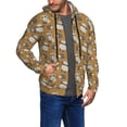 thumbnail image 2 of Kdxio Forest Animal Print Men Hoodies Casual Hoodies for Men with Zip Pockets Full Zip Long Sleeve Sweatshirt Sports Hooded Jacket-3X-Large, 2 of 5