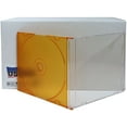 thumbnail image 5 of USDISC CD Jewel Cases Slimline 5.2mm, Single 1 Disc, Clear Orange, Pack Of 10, 5 of 6