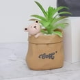 thumbnail image 2 of Flower Pot, Planter Retro Flowerpot For Home Desk Tabletop Herbs Plant Bear Brown, 2 of 7