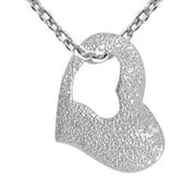 Orchid Jewelry 925 Sterling Silver Heart Necklace