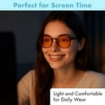 thumbnail image 3 of Gafas bloqueadoras de luz azul THL SLEEP naranjas para dormir, 3 of 9