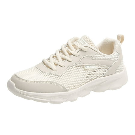 VBARHMQRT Female Formal Shoes for Women Women Sports Shoes Summer New Pattern Fashion Mesh Breathable Comfortable Non Slip Lace up Shoes Summer Shoes for Women High Top Sneakers for Women