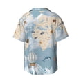 thumbnail image 2 of Fotbe Animals Travel World Map print Short Sleeve Button Down Shirts for Men Casual Summer Beach Wrinkle Free Shirt-3X-Large, 2 of 7