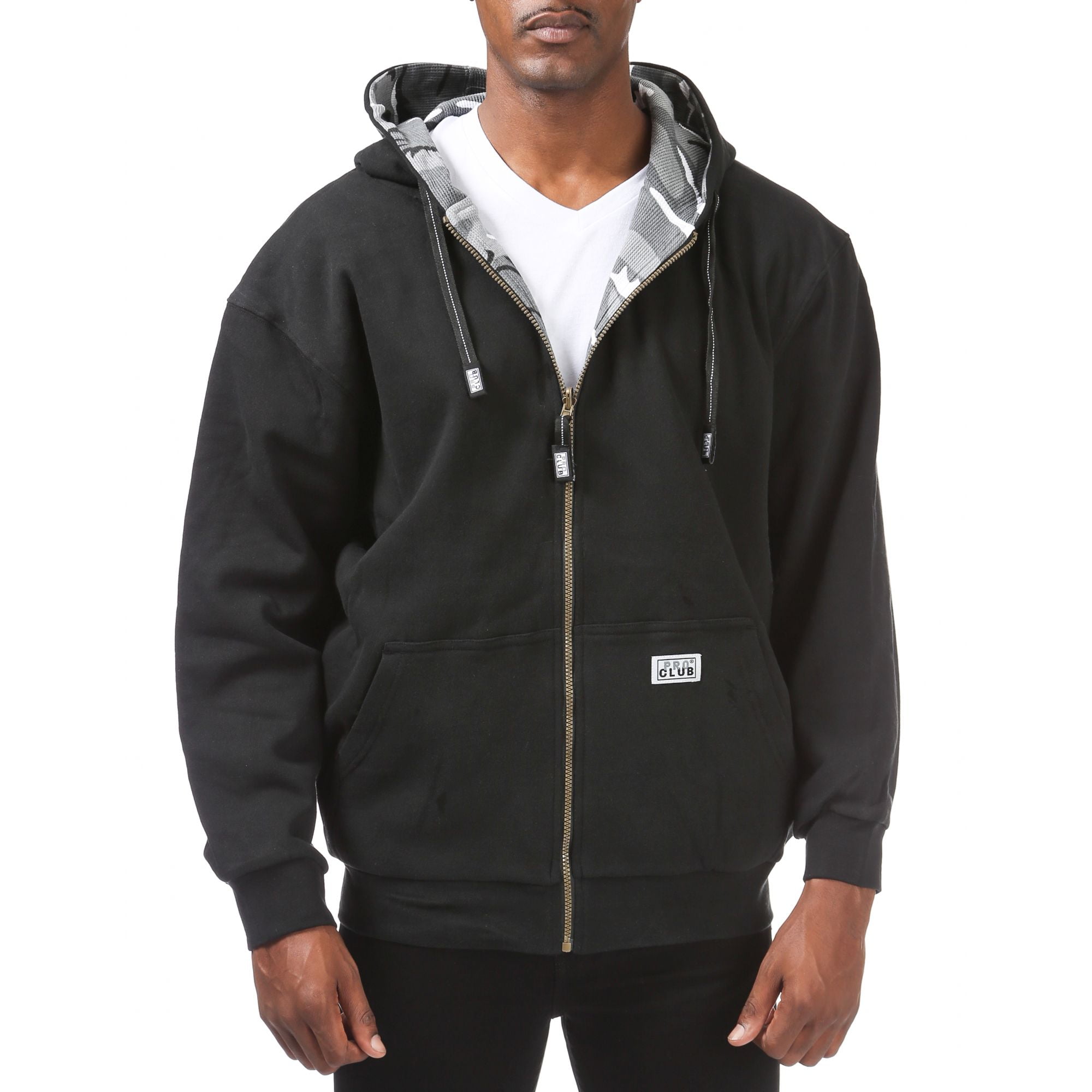 Pro Club Men's Reversible Full Zip Hoodie - Walmart.com